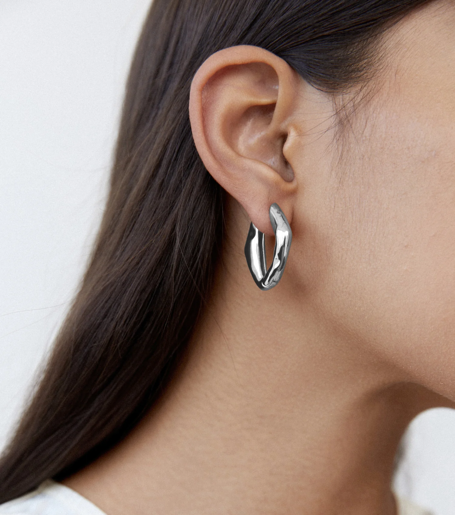 The Hoop Earrings - Silver - Image 6
