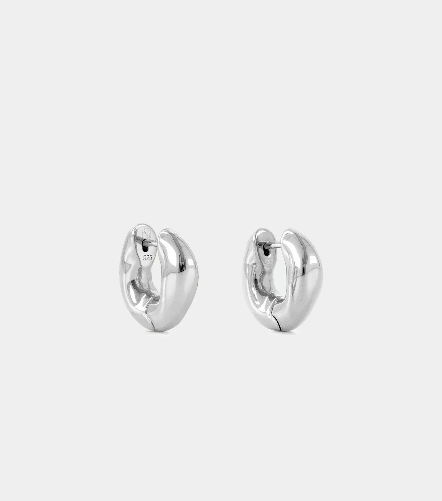 The Huggie Earrings - Silver - Image 3