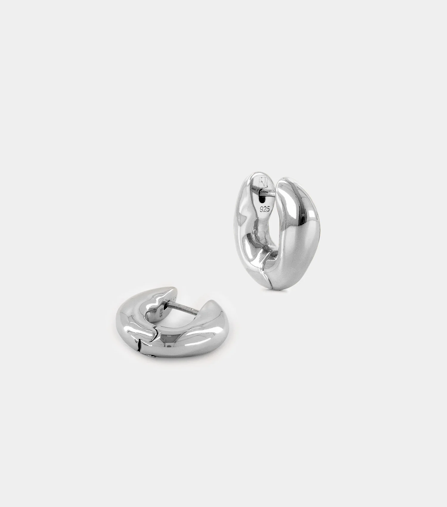 The Huggie Earrings - Silver - Image 4