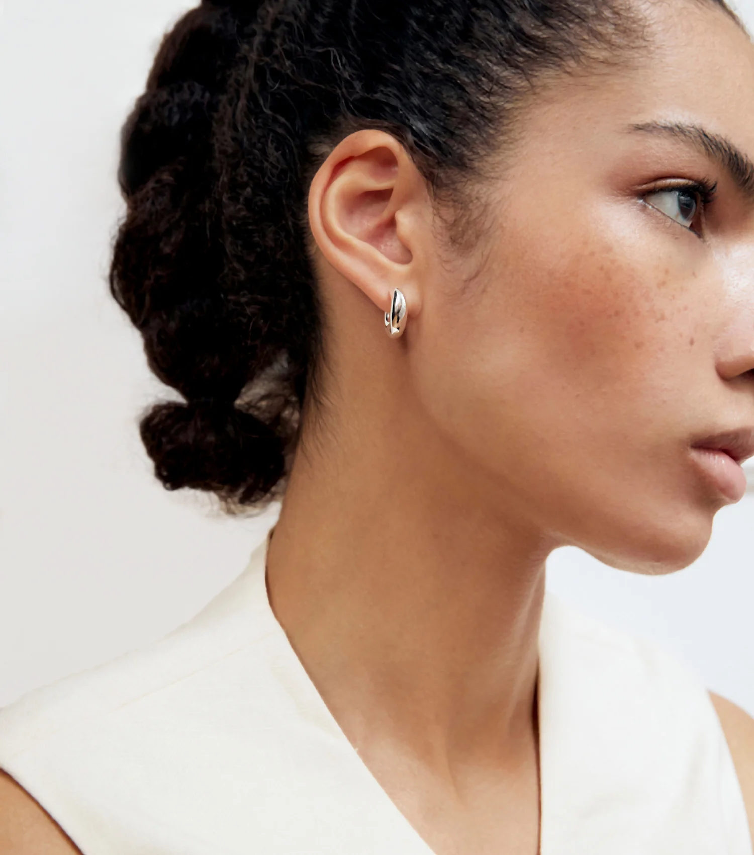 The Huggie Earrings - Silver - Image 7