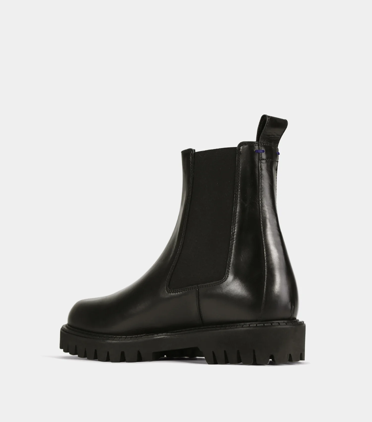 The Leather Lug Sole - Black - Image 5