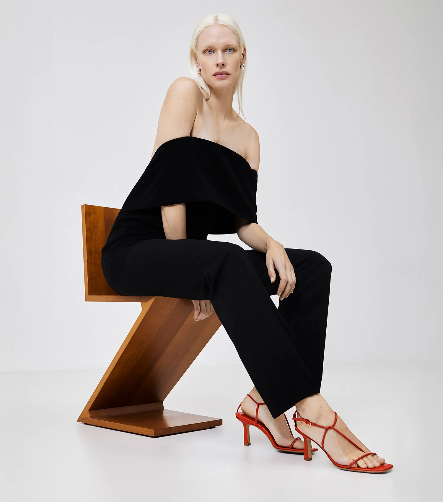 The Strappy Sandal - Red - Image 4